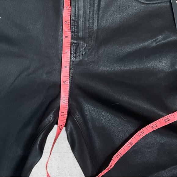 NWT Jen7 by 7 For All Mankind Coated Straight Ankle Jeans in Black Coat Size 12 - Picture 13 of 14